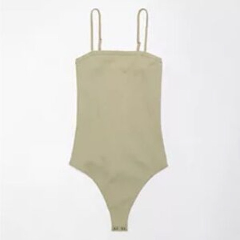 American Eagle Olive Green Bodysuit Cami Stretch Size XL NWT
